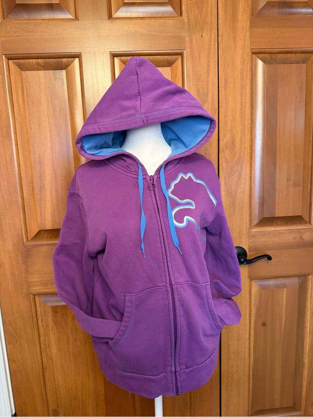Puma Purple Full Zip Hooded Sweatshirt Women’s Size L